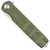 CobraTec Medium Kuzio Drop Serrated Folder Knife with OD Green Handle - Part Number MCTKUZIOODGDS