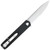 CobraTec Large Cayden Drop Point Serrated Folding Knife with Black Finish, Model CTCAYDENBLKDS