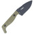 CobraTec Kingpin S Fixed Blade Knife in OD Green with D2 Steel Blade and G-10 Handle
