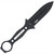 CobraTec Ringed Claymore Dagger Fixed Blade Knife in Black (Part #CTRCLMDAGNSBLK)