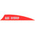 AAE Hybrid 2.0 Shield Cut Vanes Red - 50 Pack | Durable Archery Fletching with Plastifletch Lick & Stick Adhesive