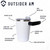 Outsider The AM Travel Mug White - 17 oz Insulated Travel Mug with Lockable Lid and 180° Swivel Handle