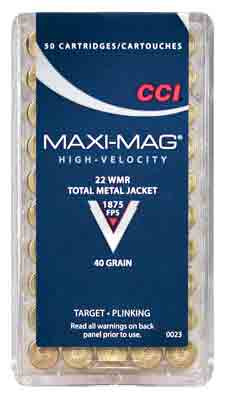 CCI Maxi-Mag 22WMR 40GR FMJ - Part #23