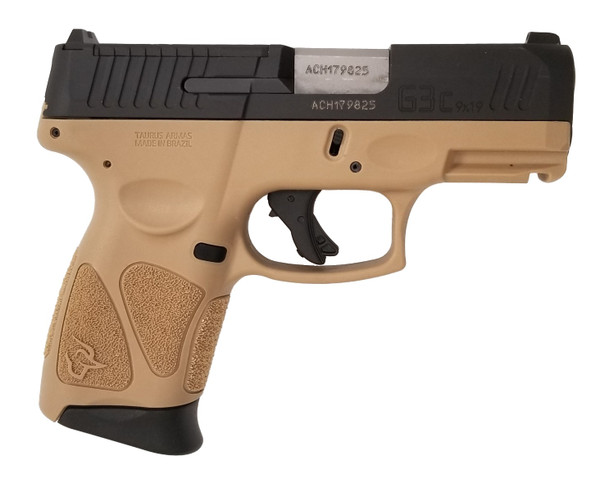 "Taurus G3C T.O.R.O. Compact Pistol - Tan / Black | 9mm | 3.2"" Barrel | 12rd"
