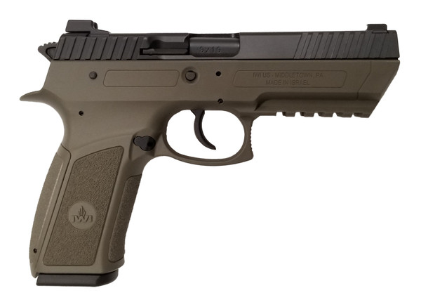 "IWI Jericho 941 Full Size Enhanced Pistol - OD Green | 9mm | 4.4"" Barrel"