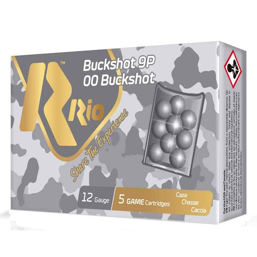 Rio Royal Buck 9P 12ga Buckshot 2.75 inch Shotgun Shells - 00Buck | 1345 fps | 5rd Box