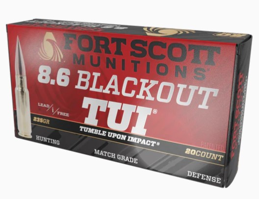 Fort Scott Munitions 8.6 Blackout Rifle Ammo - 235gr | 20rd Box