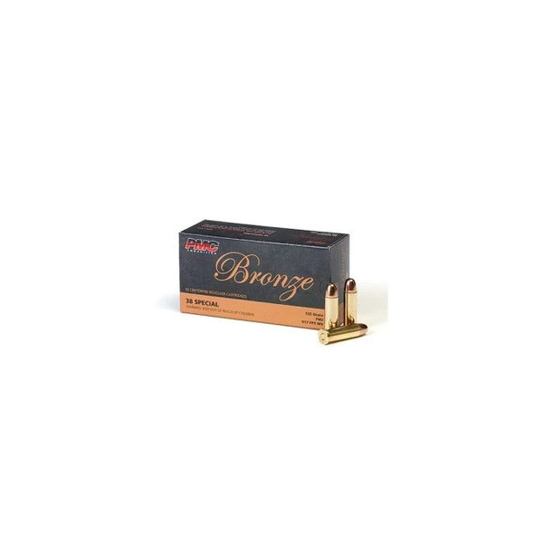 PMC Ammunition Bronze .38 Special Handgun Ammo - 132 Grain FMJ - 50rd Box