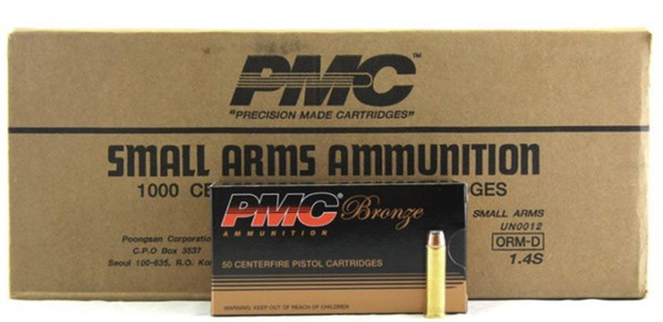 PMC Ammunition .357 Magnum Handgun Ammo - 158 Grain JSP - 1000rd Case