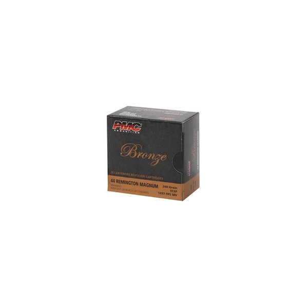 PMC Ammunition Bronze .44 Magnum Handgun Ammo - 240 Grain TCSP | 25rd Box