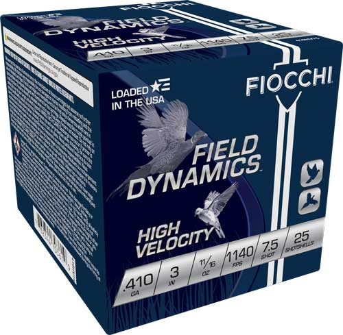 Fiocchi High Velocity .410 Bore 3-inch Shotshells (Part No. 410HV75)