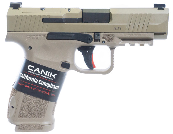 CANIK METE MC9LS 9mm Semi-Auto Pistol with FDE Cerakote Finish and 10+1 Capacity