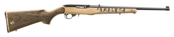 Ruger 10/22 Gator .22 LR Semi-Auto Rifle with Satin Black Finish and Custom Engraved Stock