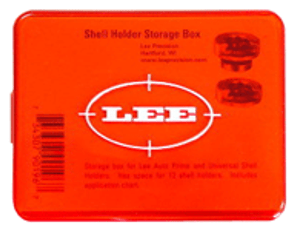 Lee Shellholder Storage Box - Holds 12 Auto Prime Shell Holders in Red Plastic Lee Shellholder Storage Box - Holds 12 Auto Prime Shell Holders in Red Plastic
