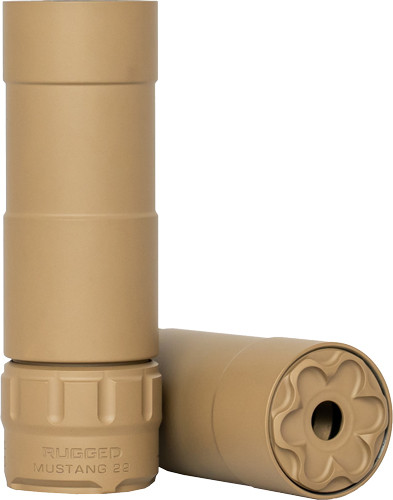 Rugged Suppressors Mustang 22 - 22LR Full Auto Rated Suppressor in Flat Dark Earth