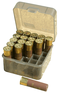 MTM Ammo Box Shotshell 12/10 Gauge with Flip Top Lid - Smoke Plastic Storage Container