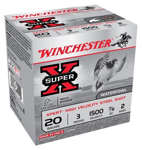 Winchester Ammunition Xpert Steel 20 Gauge 3-Inch Shotshells * 7/8 oz #2 Non-Toxic Shot, 1500 FPS