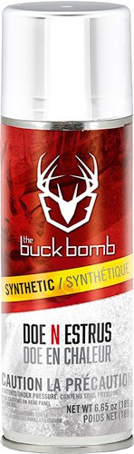 Buck Bomb Deer Lure Synthetic Aerosol - 6.65 oz. Disperses Doe-in-Heat Scent Over Quarter Mile