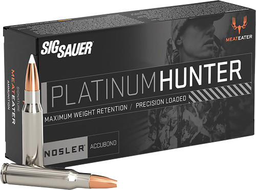 SIG Ammunition 7mm Remington Magnum 160 Grain Nosler AccuBond Bounded Core, Nickel Case, 20 Rounds