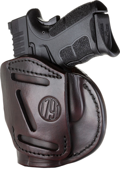 1791 Gunleather 4-Way Outside Waistband Holster for SIG P239 - Brown Leather Multi-Fit Carry Options