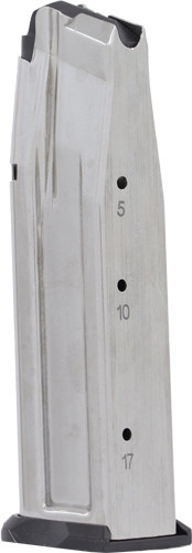 Girsan Witness 2311 9mm Luger Centerfire Pistol Magazine - Black Steel, 17 Rounds