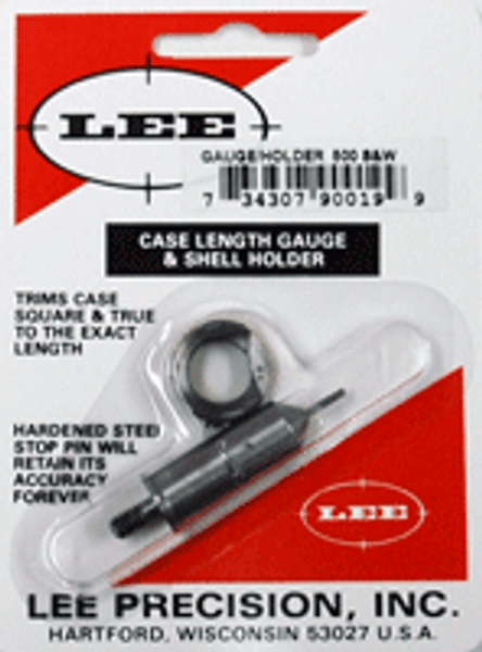 Lee Trimmer Gauge .500 S&W for Precise Case Length Measurement and Trimming
