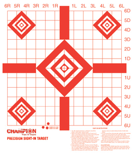 Champion 47387 Redfield Precision Sight-In Target - 16 x 16 inches, Pack of 100