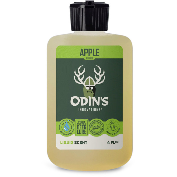 Odin's Innovations Apple Scent Liquid 4oz Bottle - Deer Attractant and Trail Camera Enhancer