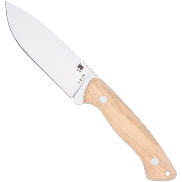 CobraTec Fixed Blade Twin Mountain Knife with Olivewood Handle - 4.5 Inch Blade