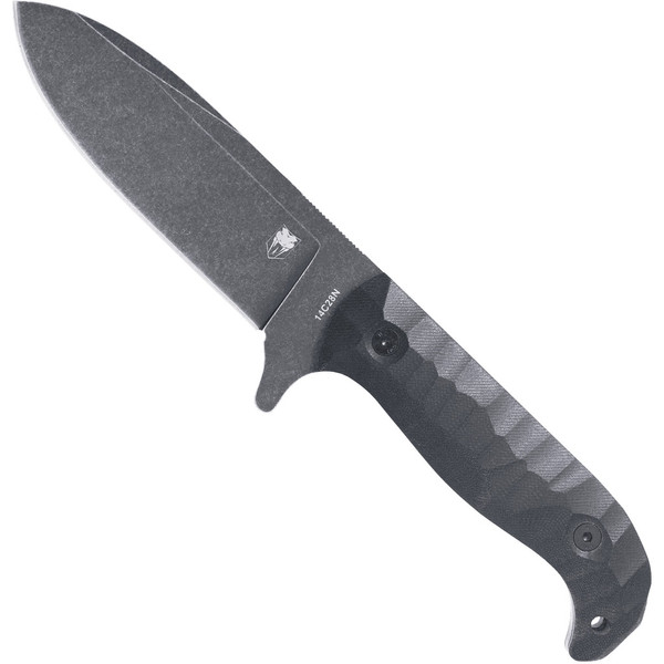 CobraTec PSK Knife Black Dark Stonewash Fixed Blade with 14C28N Steel and G-10 Handle