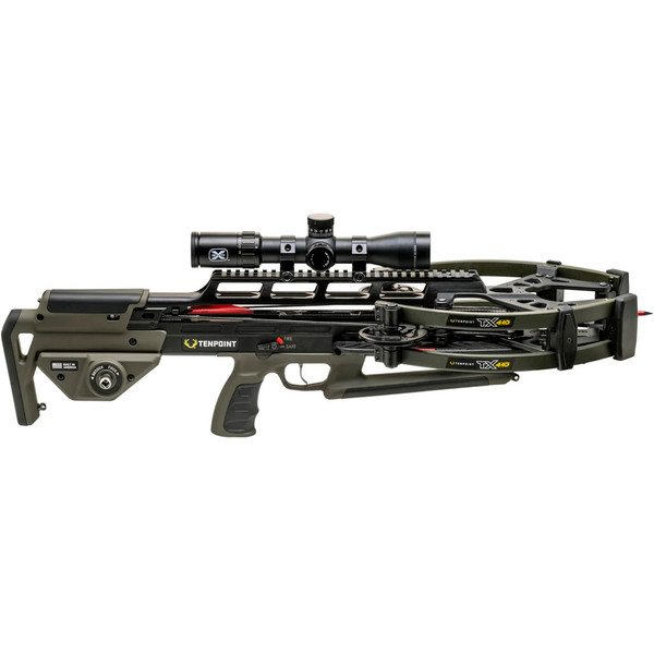 TenPoint TX440 Crossbow Package ACUslide MAXX Moss Green * High-Speed Hunting Bow with EVO-X Scope