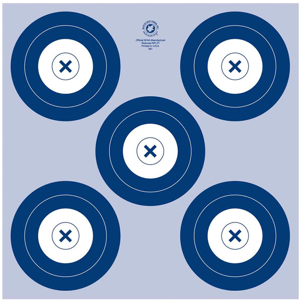Maple Leaf Press NFAA Indoor 5 Spot Target Pack of 25 - 17 inch Targets