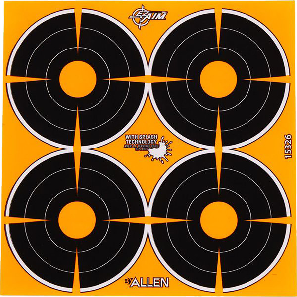 EzAim Splash Bullseye Adhesive Targets 3-inch, 12 Pack
