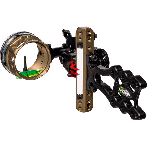 Axcel Landslyde Slider Tactical Bowhunting Sight with AVX-41 Scope and Green Fiber Pin ALND-N110-4GT