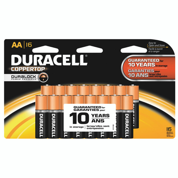 Duracell Coppertop AA Batteries 16 Pack - Reliable Power for Your Devices