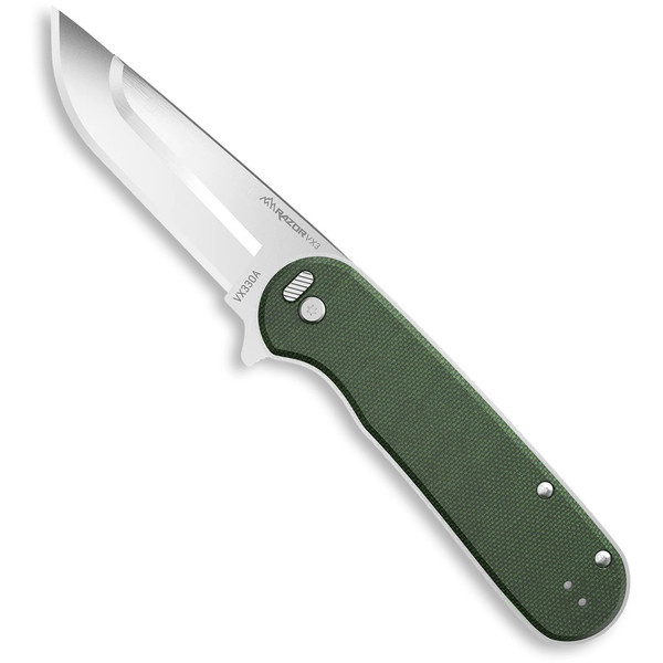 Outdoor Edge Razor VX3 EDC Knife with Green Micarta Handle and Replaceable Blade