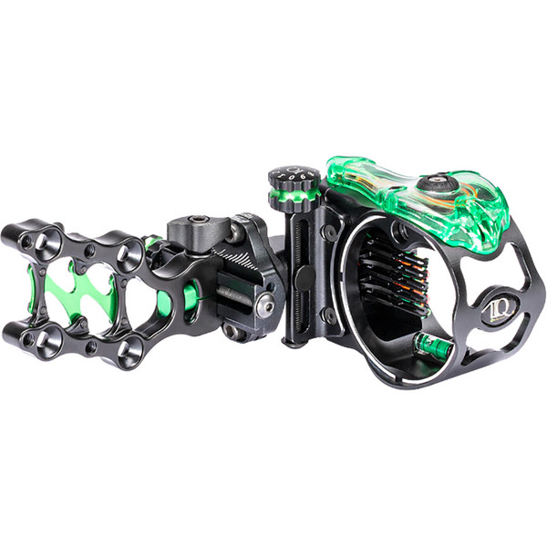 IQ Sights IQ Micro 5 Pin Sight for Left-Handed Archers with Retina Lock Technology and Fully Contained Fibers