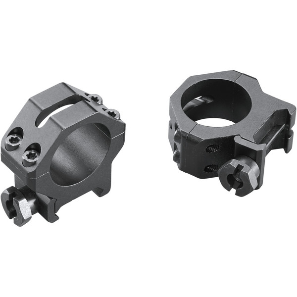 Weaver Classic 4-Hole Skeleton Rings in Matte Black * 1 Inch Medium Clamshell Pack