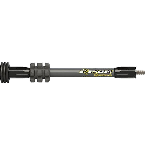 Bee Stinger MicroHex Stabilizer Grey 12 in. with Countervail Technology - Enhanced Vibration Damping and Wind Performance