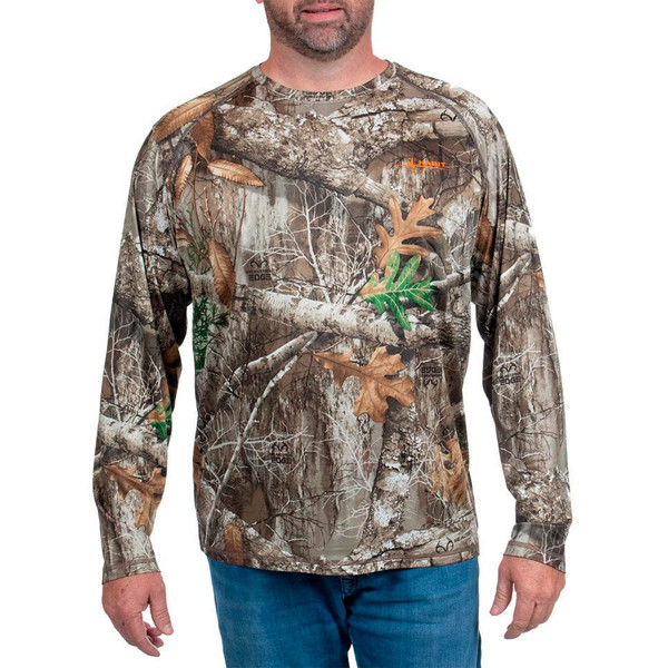Habit Men*s Siesta Cape Long Sleeve Performance T-Shirt with Realtree Edge Pattern, Part Number PT10018-R-8-6-M-922