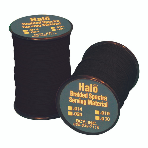 BCY Halo Serving Black .014 120 Yards - High Durability Braided Spectra/Dyneema Line