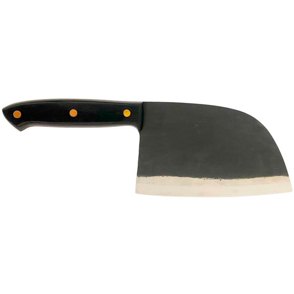 WatchFire Serbian Cleaver WF-4000 * 6.75-inch Blade, 11.75-inch Overall Length, Black Pakkawood Handle
