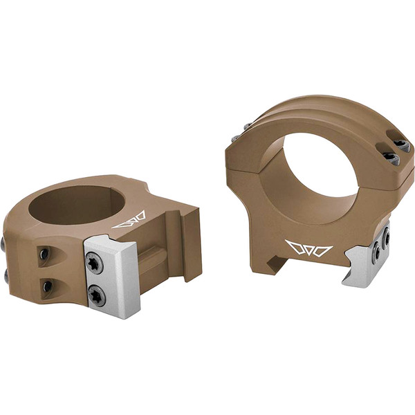 Warne Hyperlite Scope Rings Dark Earth 1 Inch Medium - Lightweight Precision Mounts with MagnaFusion Alloy