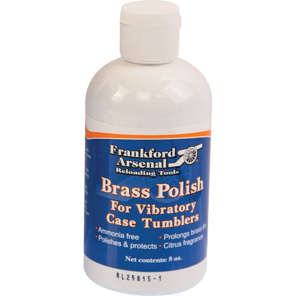 Frankford Arsenal Brass Polish 8oz. - Ammonia-Free Citrus Scent for Brass Care