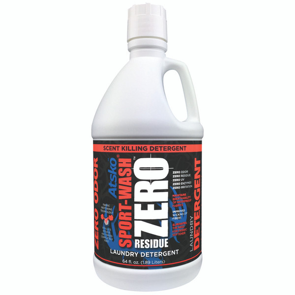 Atsko Zero Sport Wash Laundry Detergent - 64 oz. Hypoallergenic & Residue-Free Cleaning Solution