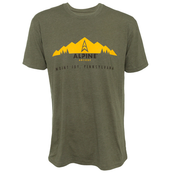 Alpine Olive Large Tee - Comfortable CVC Fabric T-Shirt by Alpine