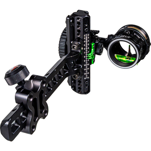 Axcel Driver Plus Slider Sight with AVX-31 Scope and Green/Red Fiber Ranger Pins for Left-Hand Archers