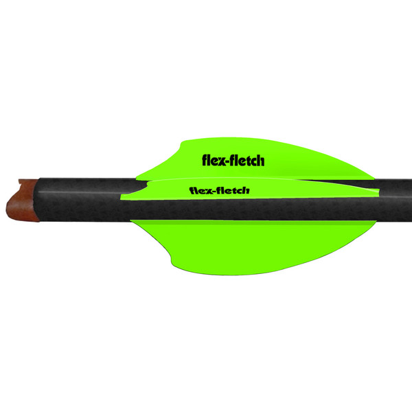 Flex Fletch SK2 Vanes Cosmic Green 2-inch - Pack of 100 for Crossbows and Archery