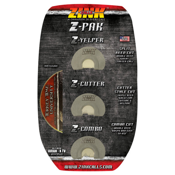 Zink Z-PAK Turkey Call ZNK-ZNK333 by Zink Calls * Versatile Hunting Call Set
