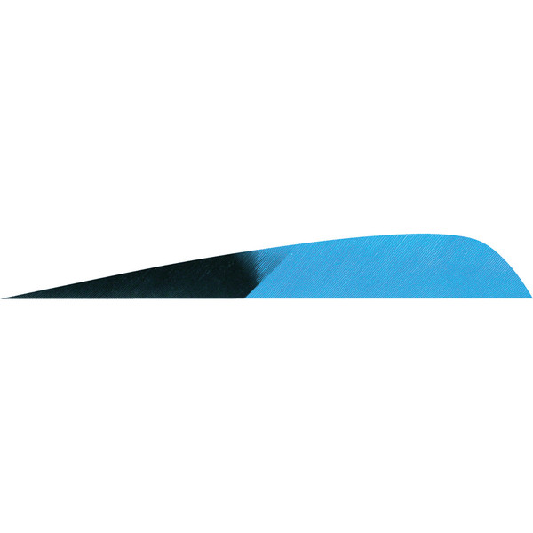 Gateway Parabolic Feathers Kuro Blue 4-inch LW Arrow Fletchings - Pack of 50
